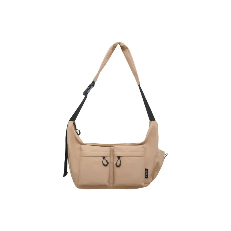 NOMK Nylon Travel Bag Shoulder Bag Crossbody Bag Medium Size Unisex Black/White/Green/Khaki/Brown-7