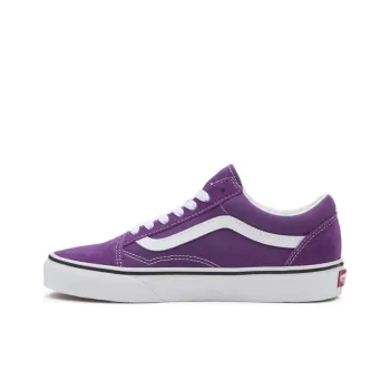 Vans Old Skool Slip Resistant Cushioning Low Top Skateboard Shoes Unisex Purple White