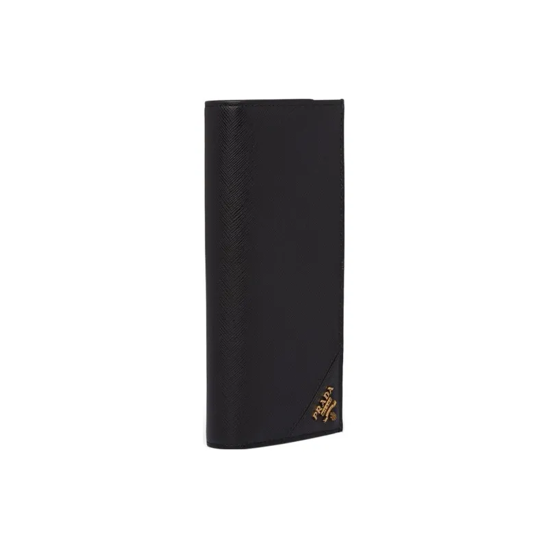 PRADA Saffiano Leather Wallet Men's Black-1