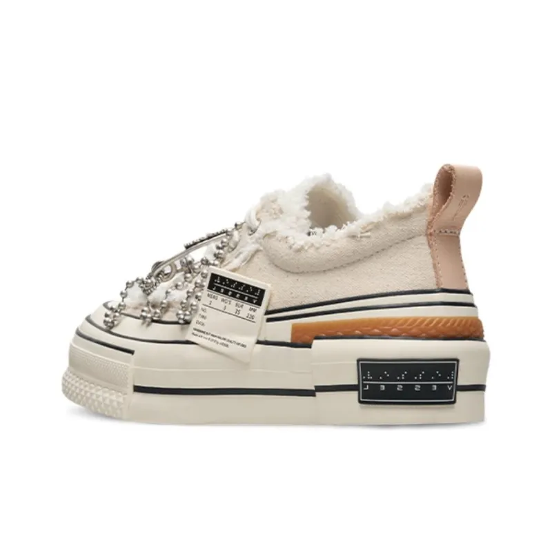 VESSEL Tiramisu Lows Slip Resistant Low Top Canvas Shoes Unisex Ecru-2