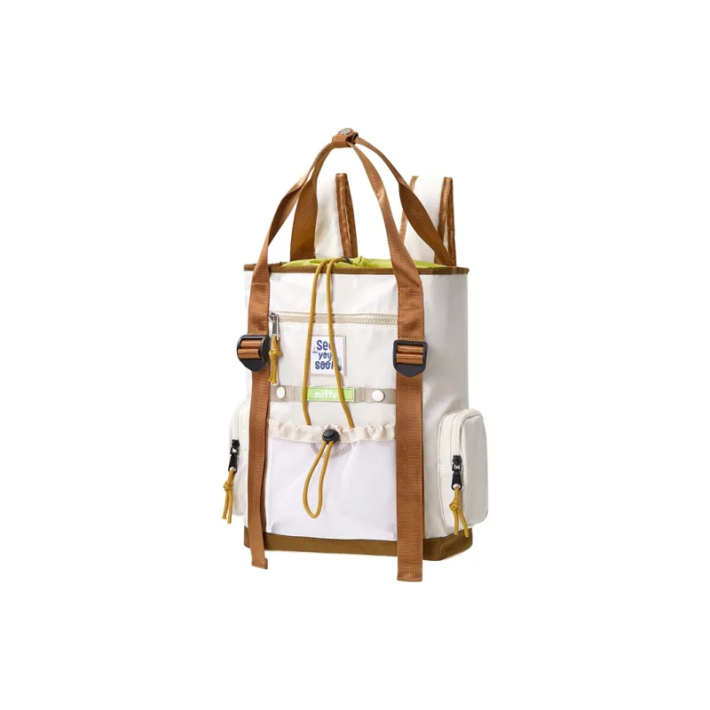 Miffy Oxford Backpack Regular Women's White/Pink/White/Coffee-8
