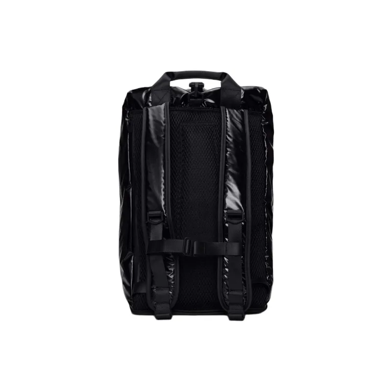 Rains Polyester Fiber Spliced With TPU Backpack Unisex Black-1