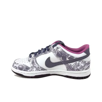 Nike Dunk Low Floral Slip-Resistant Low-Top Skateboard Shoes Women's Purple
