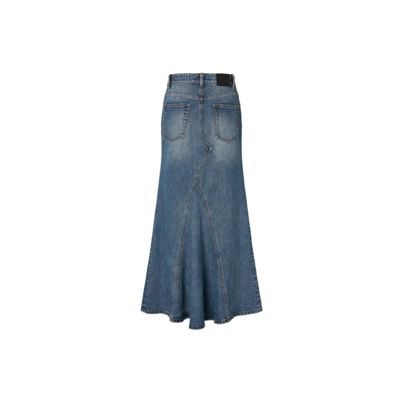 MOCO Denim Long Skirt Women's Denim Blue-1