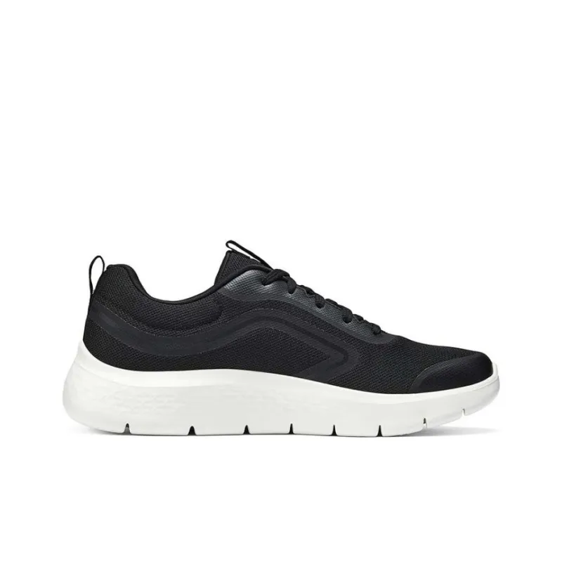 Skechers Go Walk Fle Anti-Slip Wear-Resistant Low-Top Casual Shoes Men's Black White-1