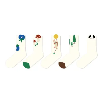 Duanmei Mid-Calf Socks Women's 5 Pack