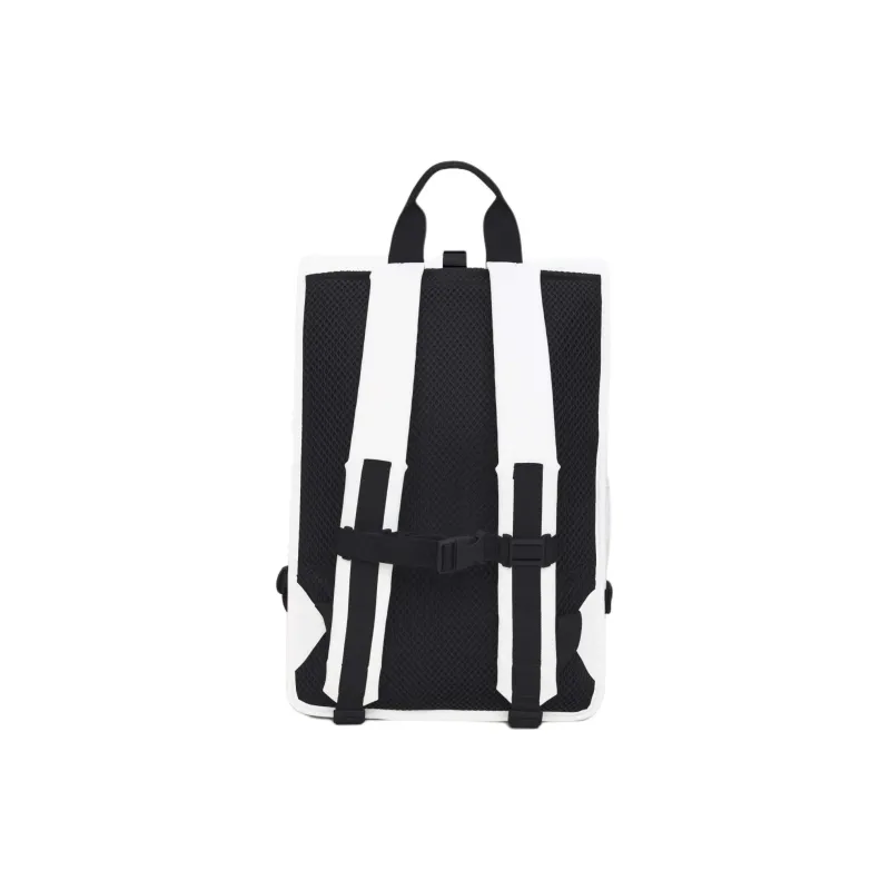 Rains Polyurethane With Canvas Backpack Large Size Unisex White-1
