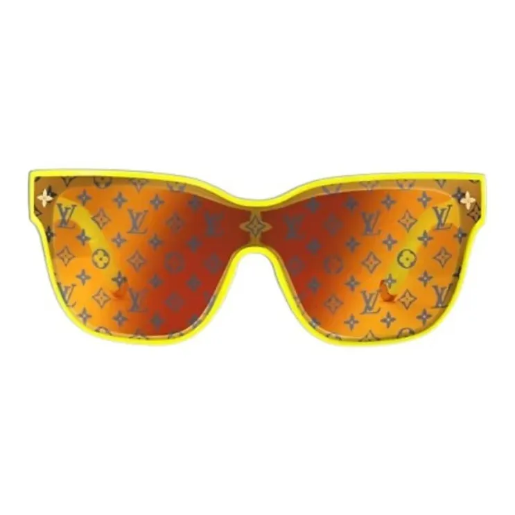 LOUIS VUITTON Nylon Injection Molded Square Sunglasses Women's Yellow-1