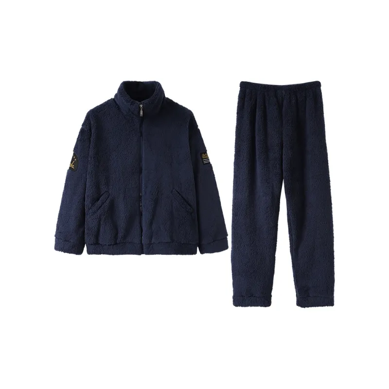 WOLFSFUL Pajama Set Women's Navy Blue-0