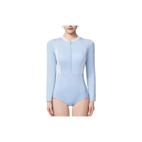 ANTA One-Piece Swimsuits Women's Soft Blue/Pure White