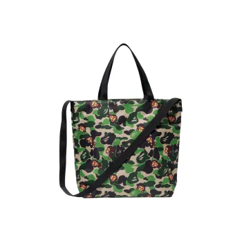 A BATHING APE Fabric Shoulder Bag, Crossbody Bag, Handbag Regular Unisex Apple Green