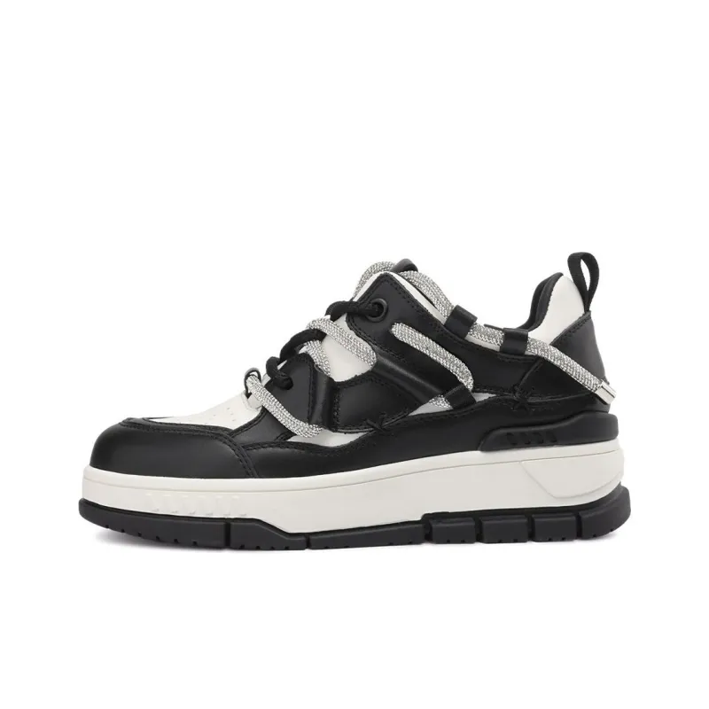 Rosa Bianca Warm Anti-Slip And Wear-Resistant Lightweight Breathable Height Increasing Low-Top Skateboard Shoes Women's-7