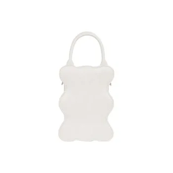 STAR TOWN Cow Leather Handbag Medium Size Women's Birch White/Cocoa Brown