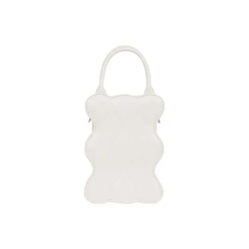 STAR TOWN Cow Leather Handbag Medium Size Women's Birch White/Cocoa Brown