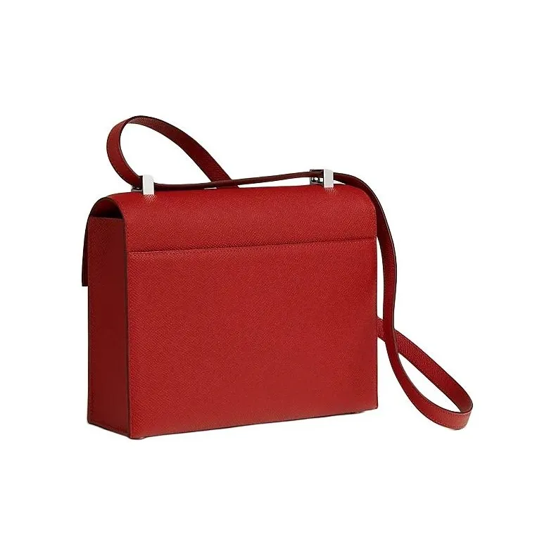 HERMES Verrou Epsom Leather Verrou Bag, Crossbody Bag, Shoulder Bag 21 Women's Burgundy-2