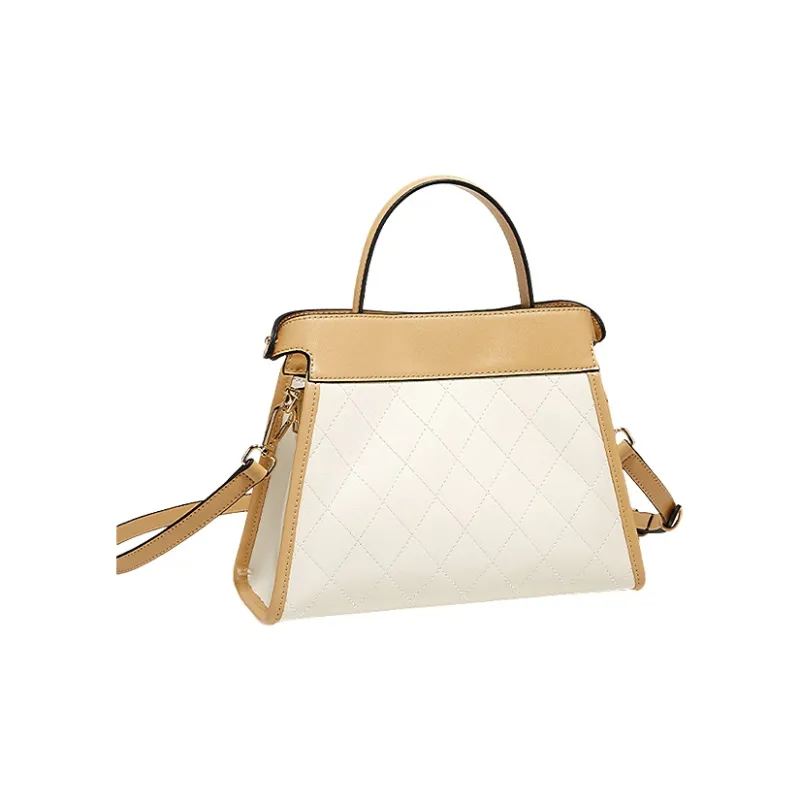 FOXER Cow Leather Commute Shoulder Bag Regular Women's White/Black-2