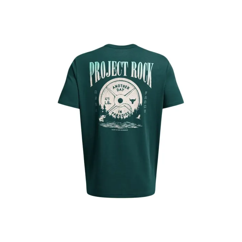 Under Armour Project Project Rock T Shirt Men's Moss Green-1
