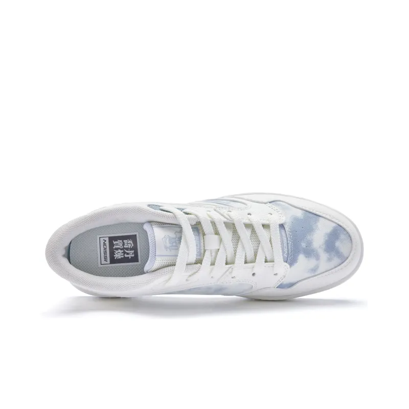 QIAODAN Abrasion Resistant Lightweight Slip Resistant Low Top Skateboard Shoes Women's Ivory, Rain Blue-3