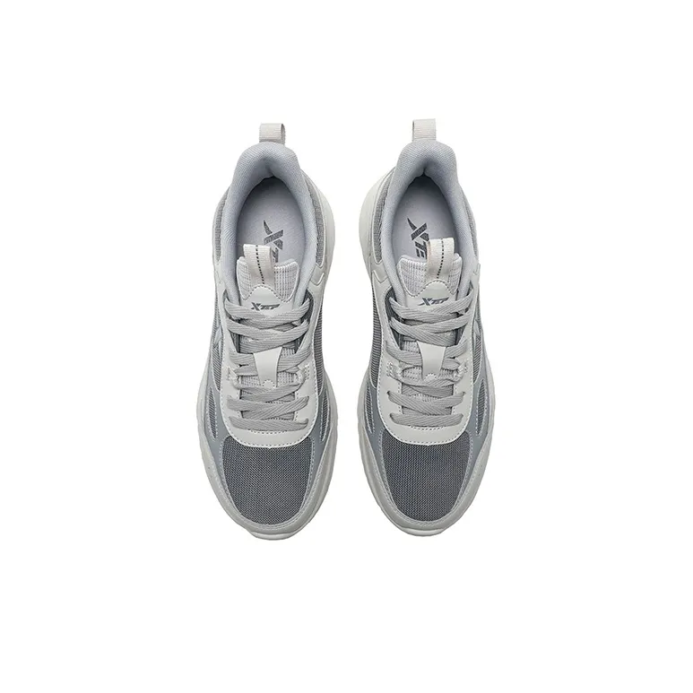 XTEP Running Shoes Men Low Top Dove Gray/Elegant Gray/Smoke Gray-3