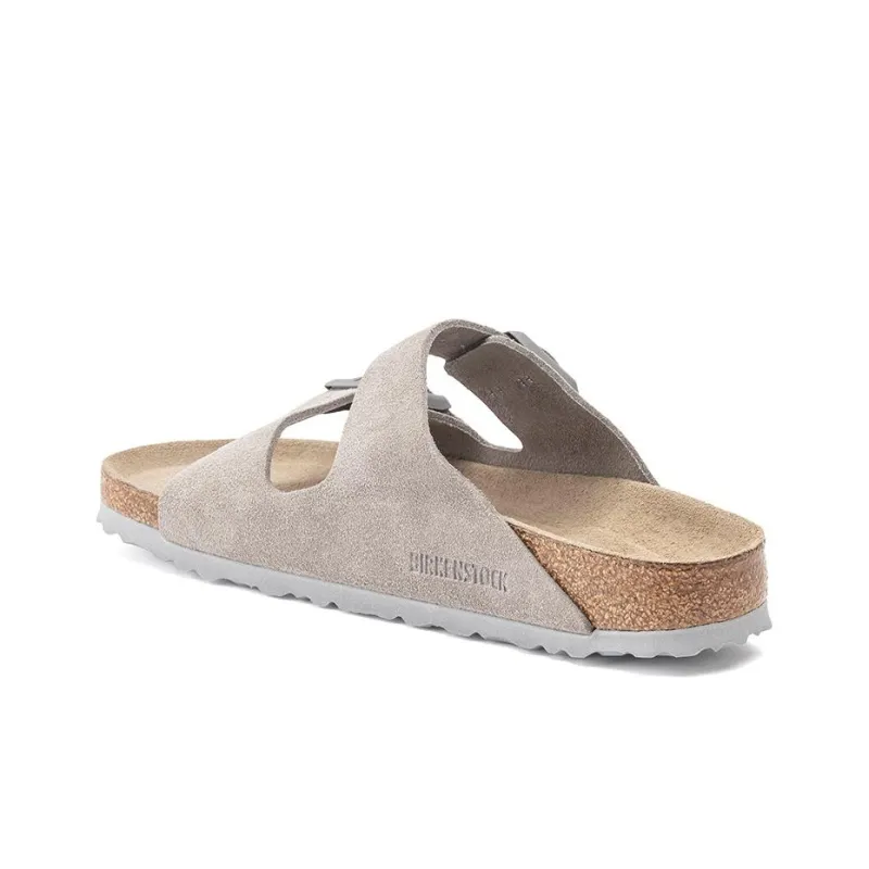 Birkenstock Arizona Soft Footbed Suede Leather 'Stone Coin'-3