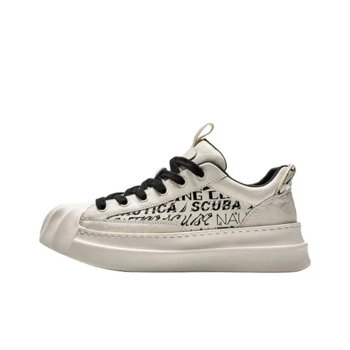 NAUTICA Skateboard Shoes Men Low-Top White