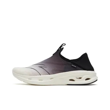 Anta Cushioning Wear Resistant Low Top Outdoor Shoes Men's Black White