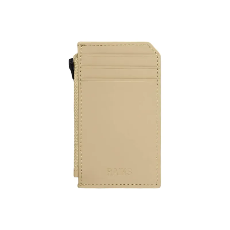 Rains Polyurethane Card Holder Wallet Unisex Sand-0