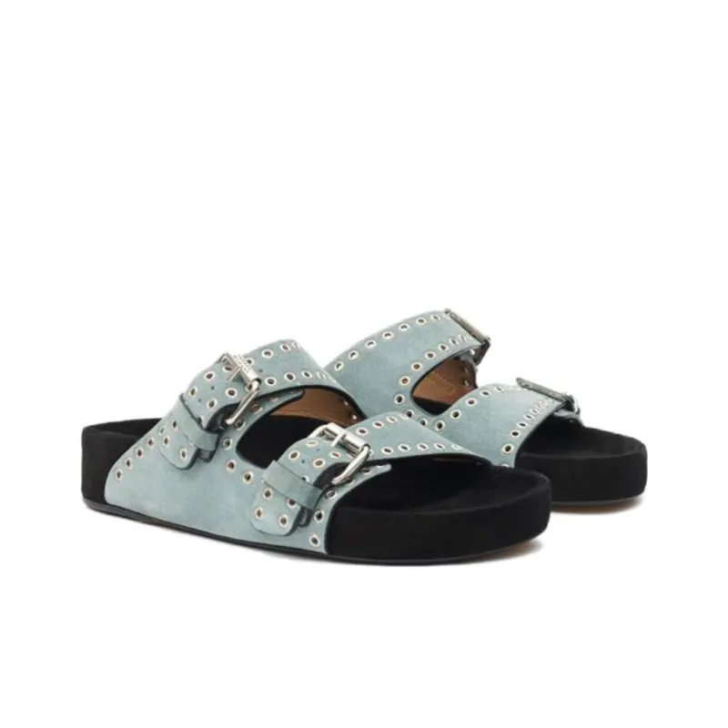 ISABEL MARANT Lennyo Eyelet-embellished Sandals-2