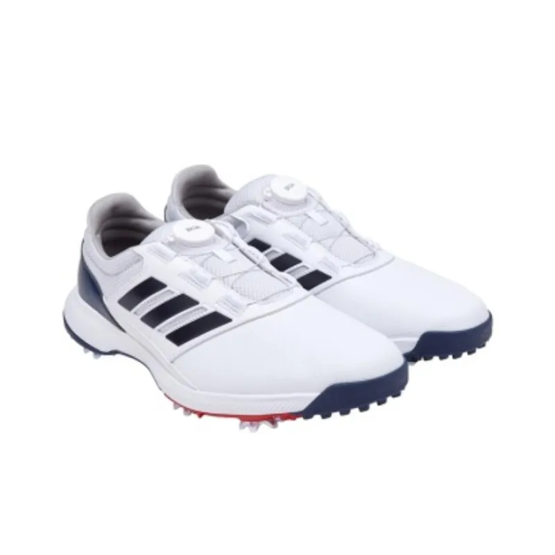 Adidas Traxion Lite Boa 2.0 Golf Wear-Resistant Low-Top Golf Shoes Men's White Blue-3