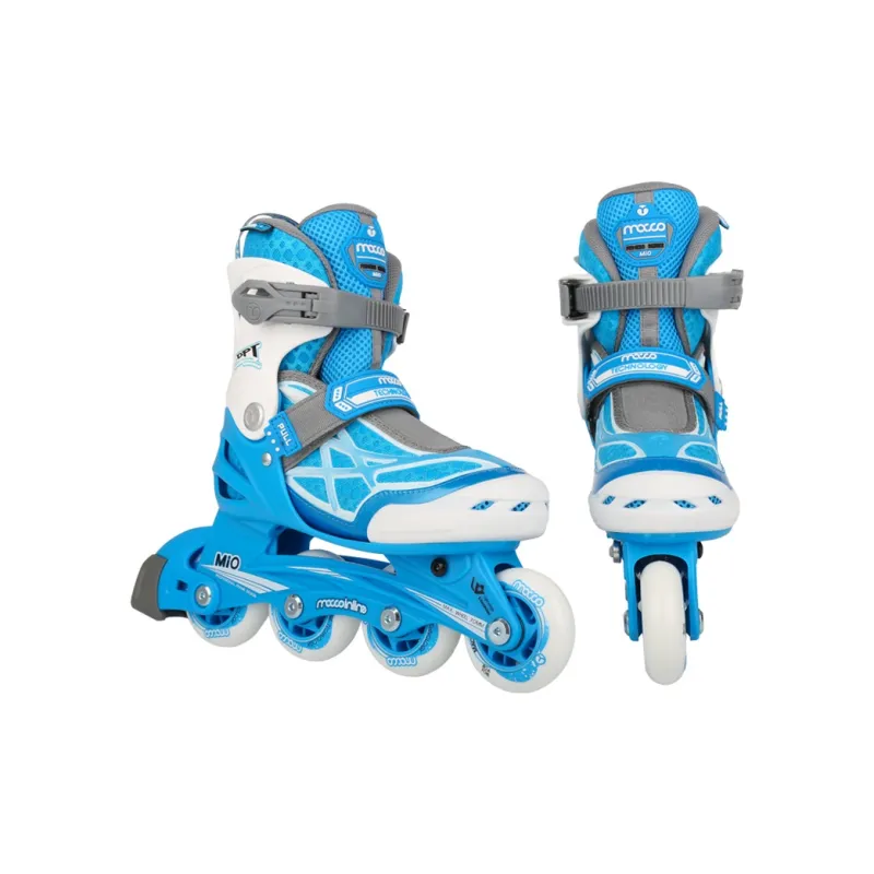 Michael Inline Skates Large Capacity Roller Skating Bag Kids' Size Adjustable Blue-2