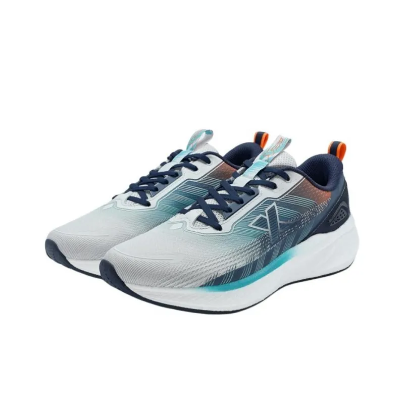 XTEP Cushioning Wear-Resistant Low-Top Running Shoes Men's Blue Gray-2
