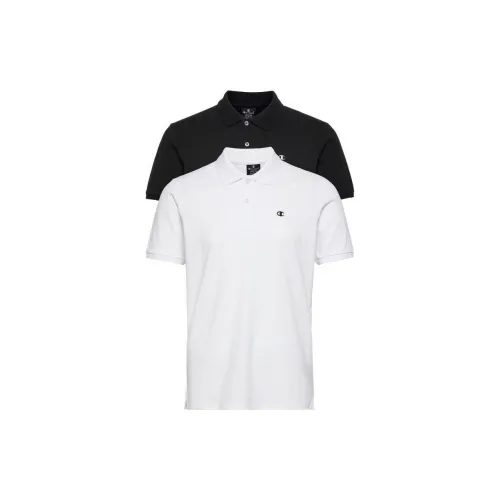 Champion Polo Shirts Men Set Of 2 White+Black