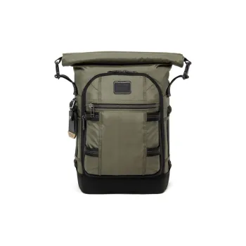 TUMI Alpha Bravo Nylon Fabric Backpack Men's Olive Green