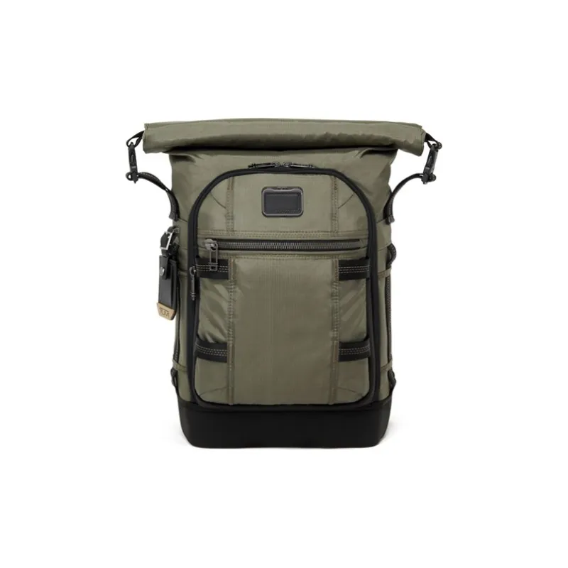 TUMI Alpha Bravo Nylon Fabric Backpack Men's Olive Green-0
