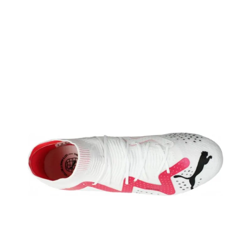 PUMA Future Pro Abrasion Resistant Breathable Soccer Shoes Unisex White Pink-5