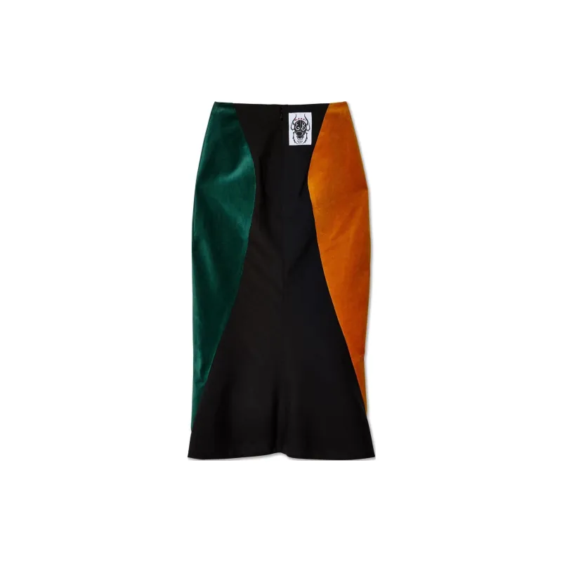 MARNI X Erykah Badu Colour-block Midi Skirt-1