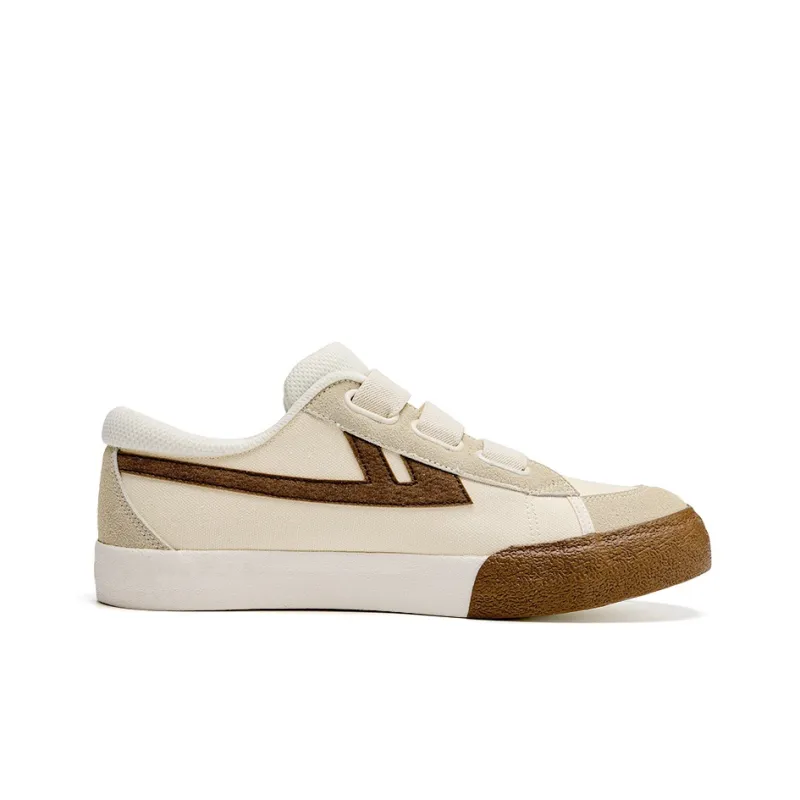 Warrior Wear resistant, Lightweight, Breathable, And Non slip. Low Top Canvas Shoes Unisex Beige Brown-1