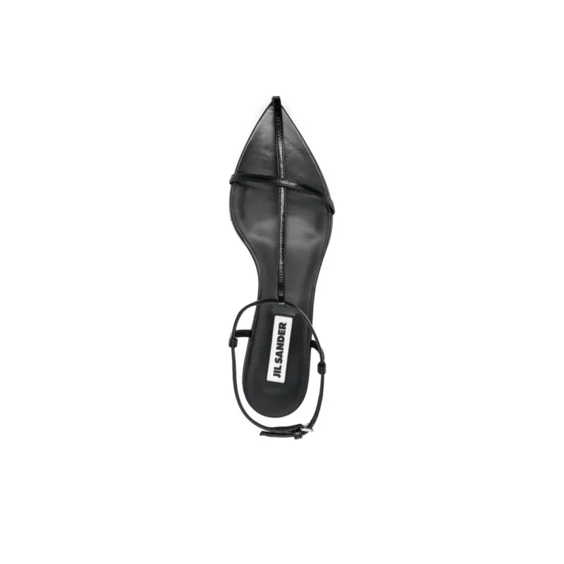 JIL SANDER Caged Leather Sandals-4
