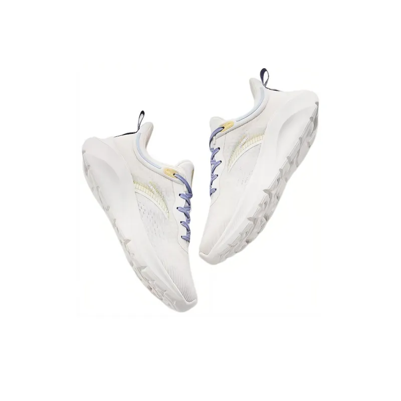 Anta Variety Training Collection Cushioning Abrasion Resistant Breathable Low Top Training Shoes Women's White Purple-4