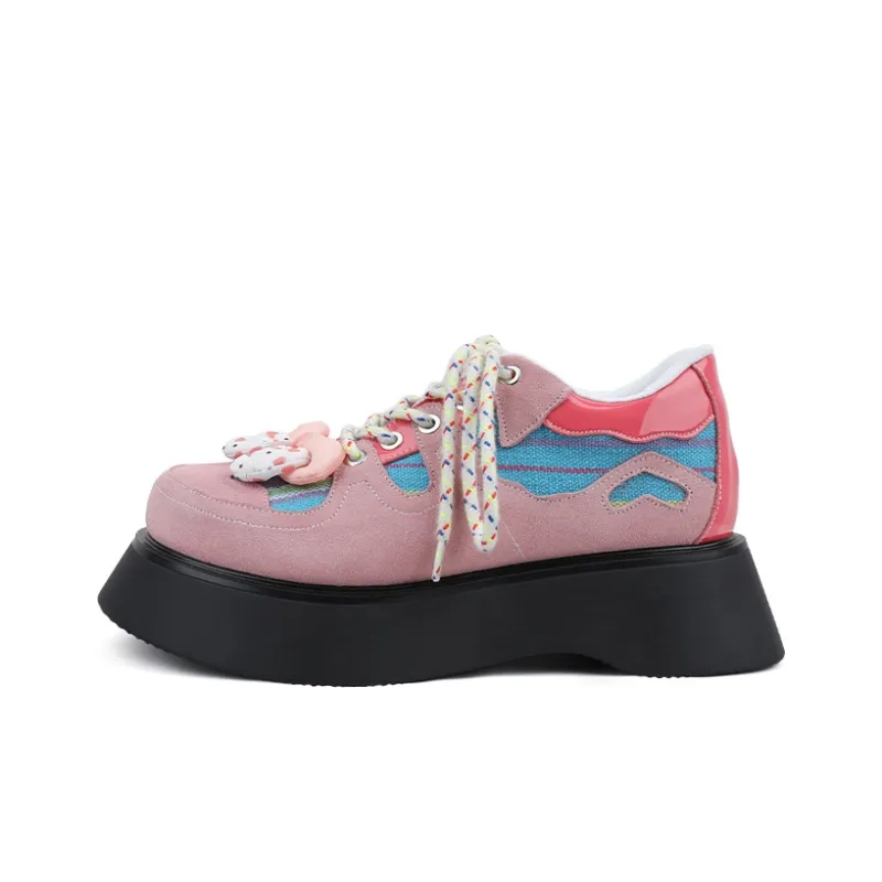 NiuwaStudio Casual Single Shoes 5cm Women's Pink-0