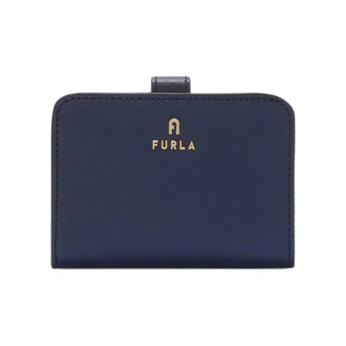 Furla Leather Wallet Small Size Women's Marine Blue