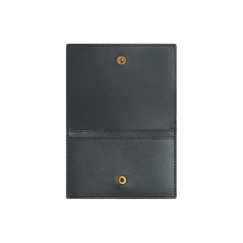 Bottega Veneta Calfskin Card Holder Card Holder Women's Slate Glacier Aloe Vera-1