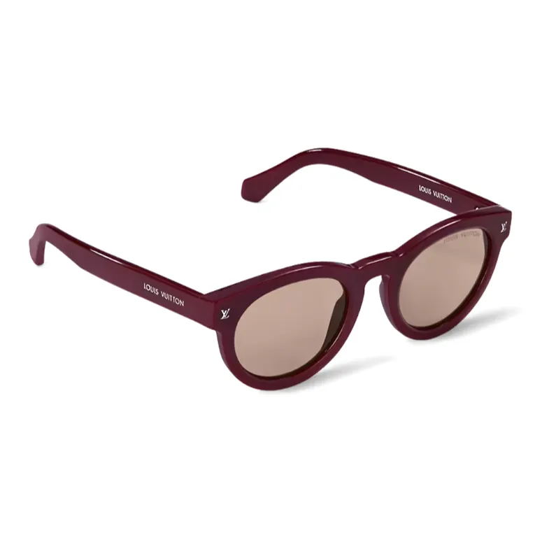 LOUIS VUITTON Acetate Round Sunglasses Unisex Red-1