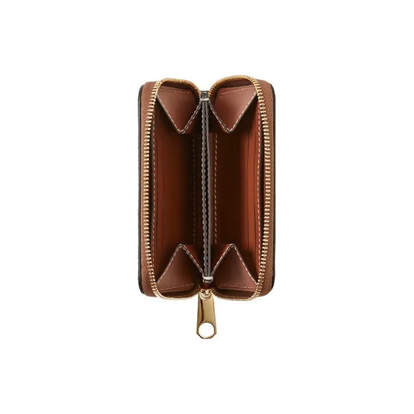 Burberry Patchwork Cow Leather Wallet Women's Beige-3