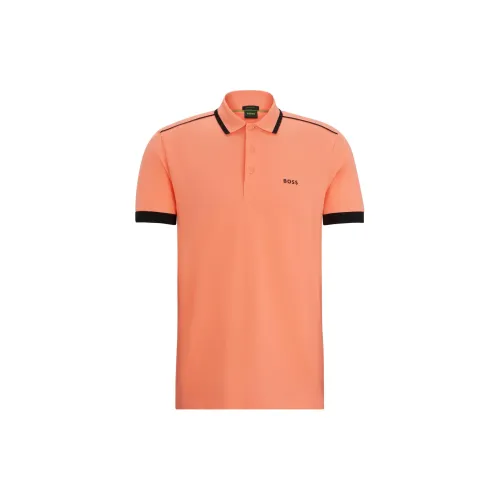 HUGO BOSS Polo Shirts Men Light Orange