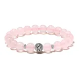 Pink Crystal Beaded Bracelet