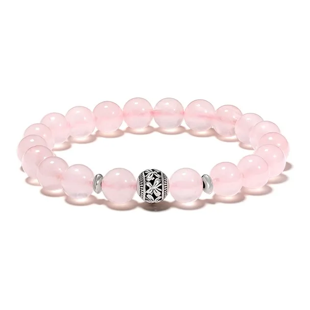 TIG Obsidian Jade And Pink Quartz Bracelet Unisex-5