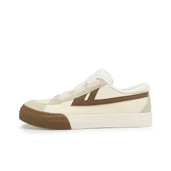 Warrior Wear resistant Lightweight Breathable And Non slip. Low Top Canvas Shoes Unisex Beige Brown