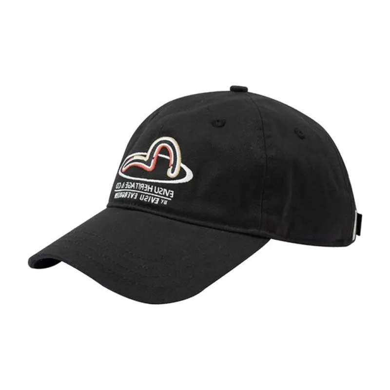 EVISU Cotton Baseball Caps Unisex Black - POIZON