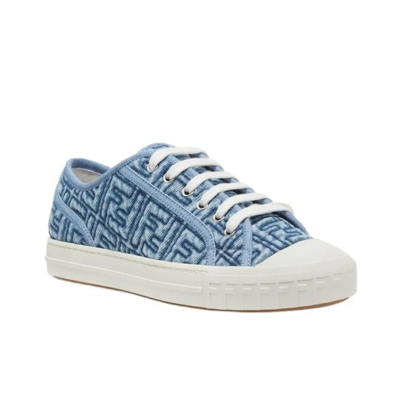 FENDI Domino Denim Low Top Sneakers Women's-2